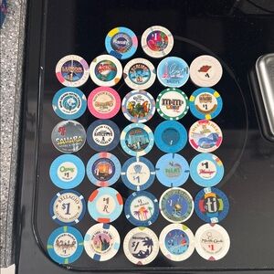 Las Vegas Casino chips - $1 from various casinos- 2000s